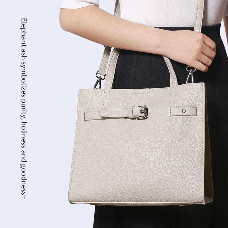 High Quality Genuine Leather Cowhide Handbags For Women Bags Luxury Top-Handle Bags Large Capacity Personality European Style Crossbody Bag