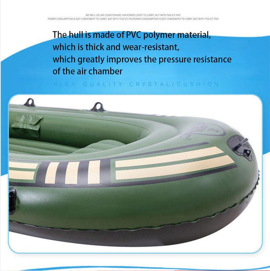 Inflatable Boat Thickened Kayak 2/3 Person Assault Boat Life-saving Fishing Inflatable Boat Hard Bottom Motorboat Wear-resistant