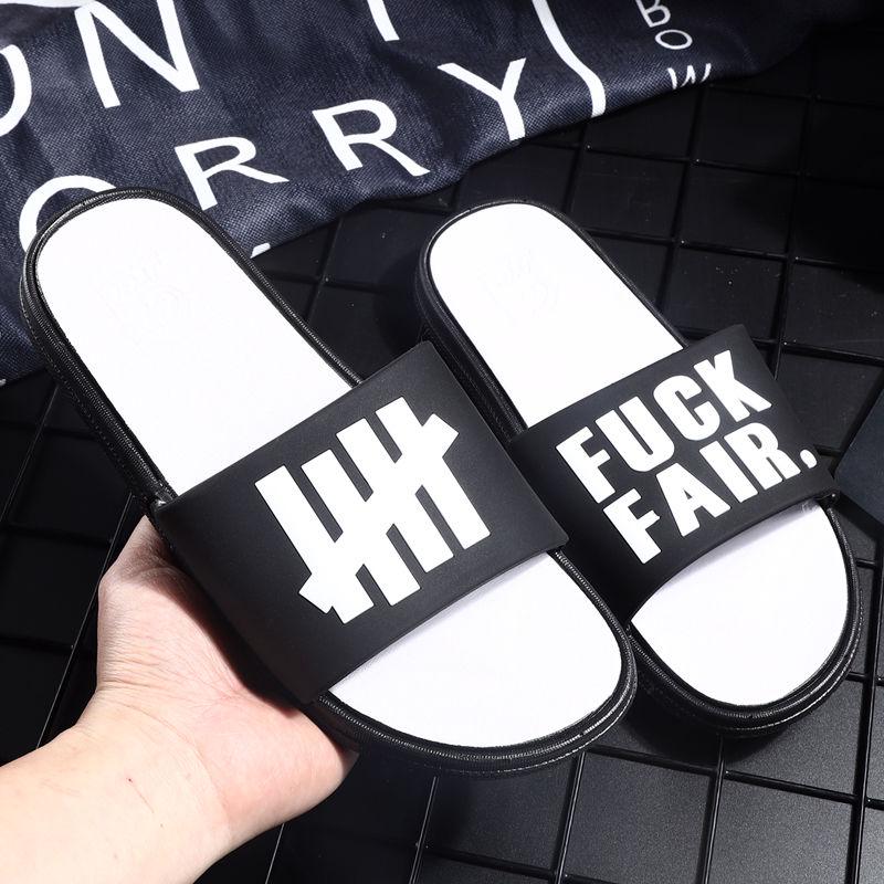 Slippers men's summer word slippers wear sandals and slippers men's soft bottom beach slippers