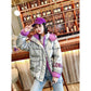 Autumn and Winter Color Bright Face Color Matching Short Down Padded Jacket Hooded Two-color Loose Casual Bread Jacket