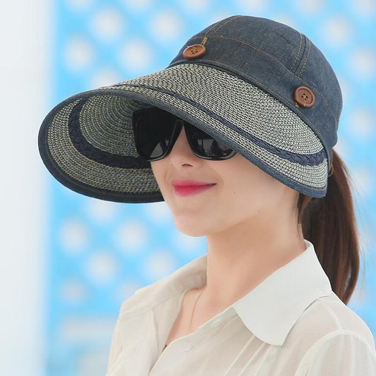 Korean Version of Summer Denim Knit Cap Sun UV Protection Cowboy Hat