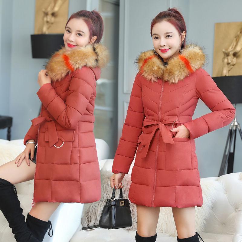 Woman's Winter Long Sleeve Warm Jacket Fashion Large Size Down Jacket Winter Woman's Cotton Clothing