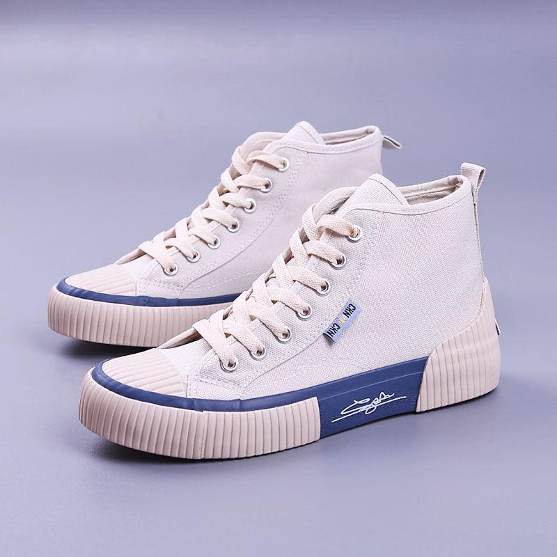 Ladies High-top Canvas Shoes Spring and Summer Korean Student Retro Style Sneakers All-match Casual Sports Shoes