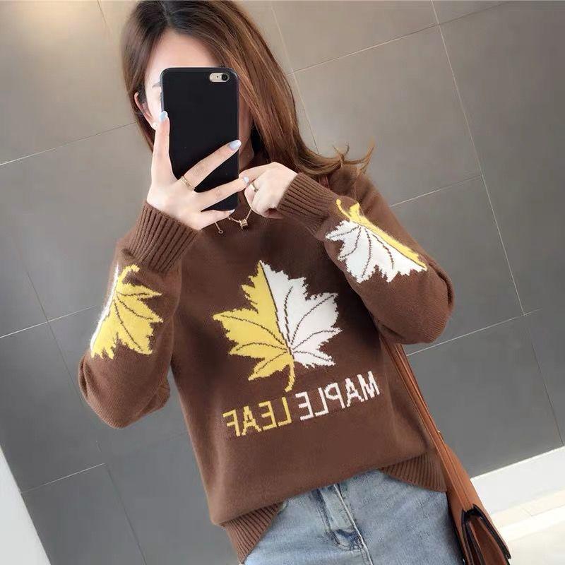 Autumn and winter Bottoming shirt Warm Long sleeve high collar sweater Knitting Sweater Women's