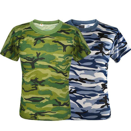 Special Offer Camouflage Short-sleeved Men's T-shirt Military Half-sleeved Shirt Multicolor Camouflage Men's Vest Military Training Uniform