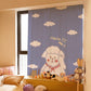 Girly Wind Curtain Comic Curtain Dormitory Rental House Blackout Curtain Velcro Self-adhesive Curtain