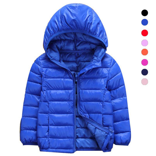 Baby Girls Boys Parka Light Kids Jacket Hood Down Coat Winter Children Jacket Toddler Outerwear