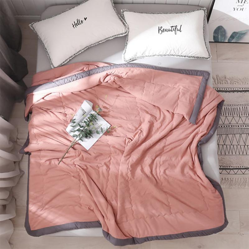 Skin-friendly Washed Cotton Air-conditioning Quilt Single Double Summer Cool Quilt Spring and Autumn Thin Quilt