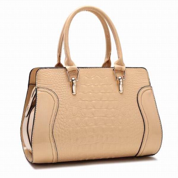 Woman bag European and American style handbag Trendy wild Patent leather bag Genuine Leather