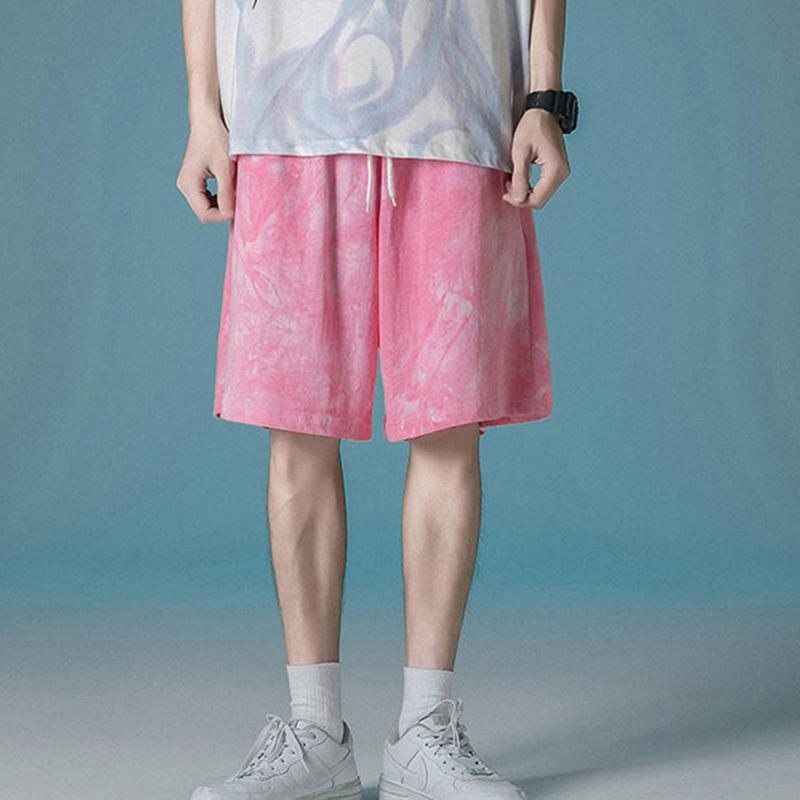 Summer Tie-dye Casual Shorts Men’s Outer Wear Thin Loose Loose Summer Korean Version of All-match Sports Five-point Pants