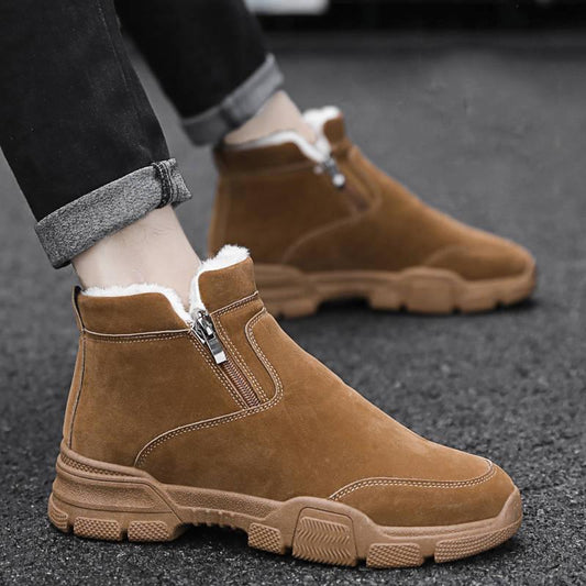 Men Boots Winter Shoes Mans Footwear Warm Fur Snow Boots Ankle Botas Men Plush Winter Sneakers