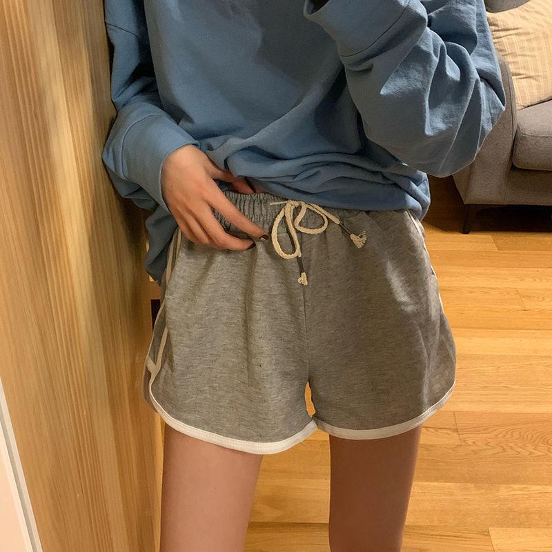 Summer Sports Shorts Female Korean Version of The High Waist Loose Large Size Student Youth Home Pajamas Running Yoga Three-point Pants