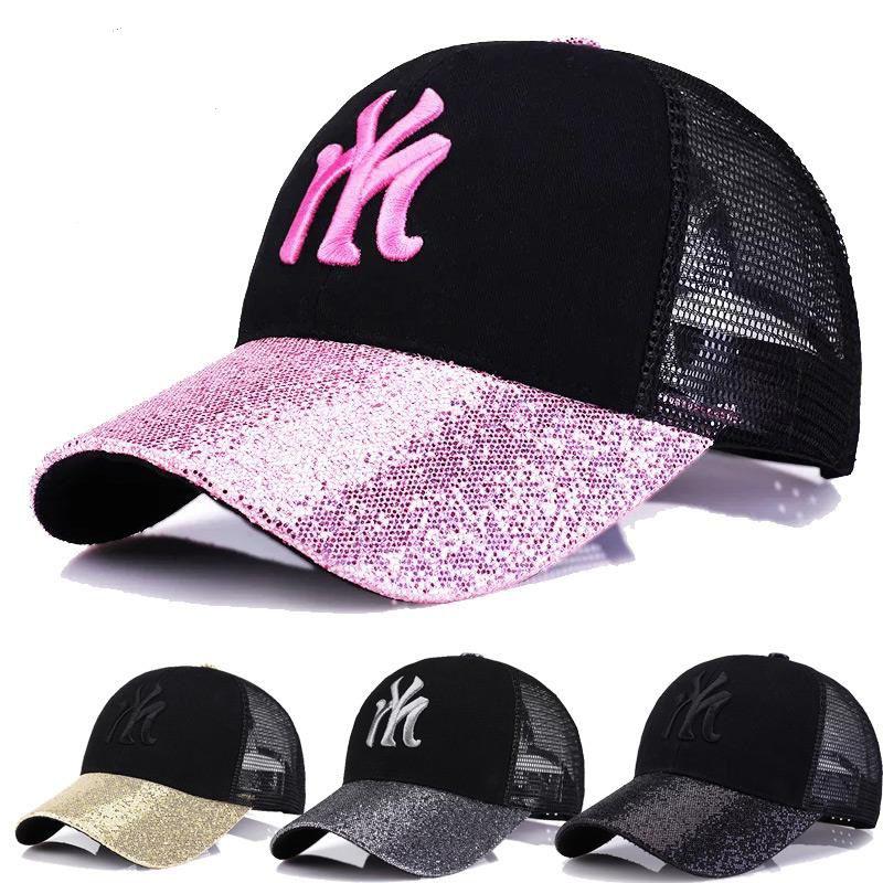 Embroidery Baseball Cap Men Women Snapback Hip Hop Hat Summer Breathable Mesh Sun Hat