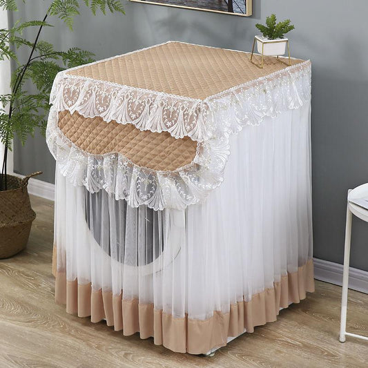 Lace Ruffle Floral Washing Machine Dust Cover Protection Front Durable Soft Home Lace Proof Case Washing Machine Protective Dust