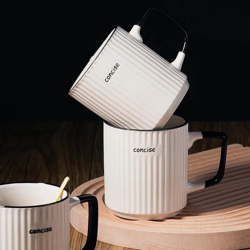 Net Red Light Luxury Japanese Simple Mug Ceramic Home Drinking Cup Office Creative Couple Coffee Cup Tea Cup