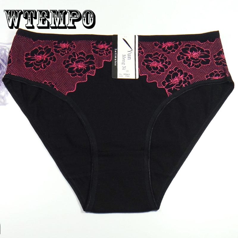 6 Pcs/Lot Plus Size Women Underwear Panties Seamless Sexy Briefs Panties for fat women cotton