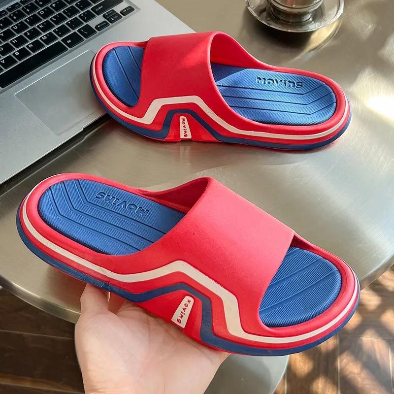 Men's and Women's Same Sports Slippers Summer Wear Beach Sandals Non-slip Wear-resistant One Word Sandals Flip Flops