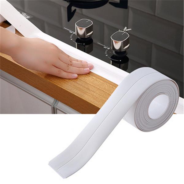 PVC Sealing Strip Tape White Self Adhesive Waterproof Wall Sticker for Bathroom Kitchen