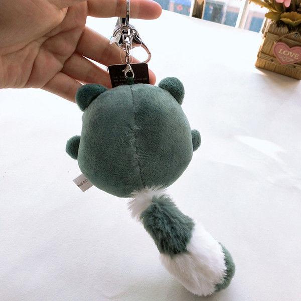 Creative Small Plush Bear Cute Little Schoolbag Pendant Lovely Long Tail Plush Doll Children's Gift Plush Toy Car Key Ring