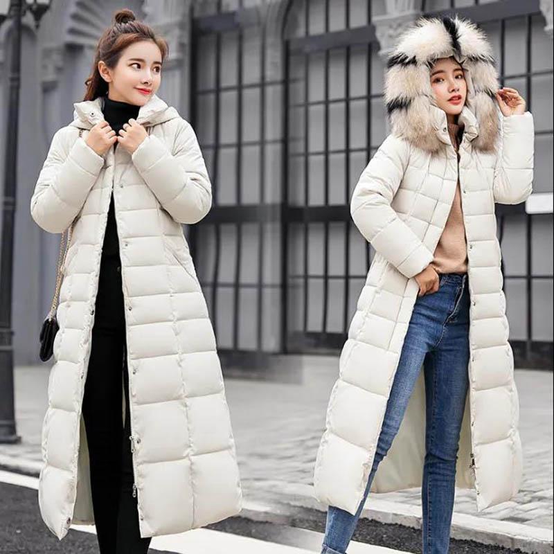 Down Padded Jacket Women's Long Padded Jacket Winter Loose Student Cotton Clothes Jacket Trend