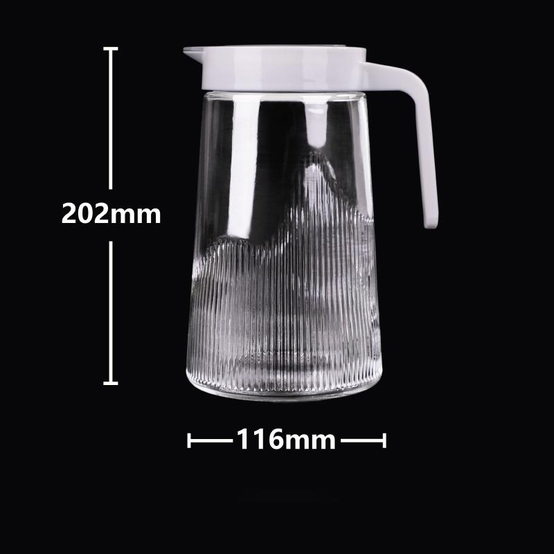 Cold Water Bottle Household Glass Large Capacity Cup Juice Tea Flower Teapot Cup Set