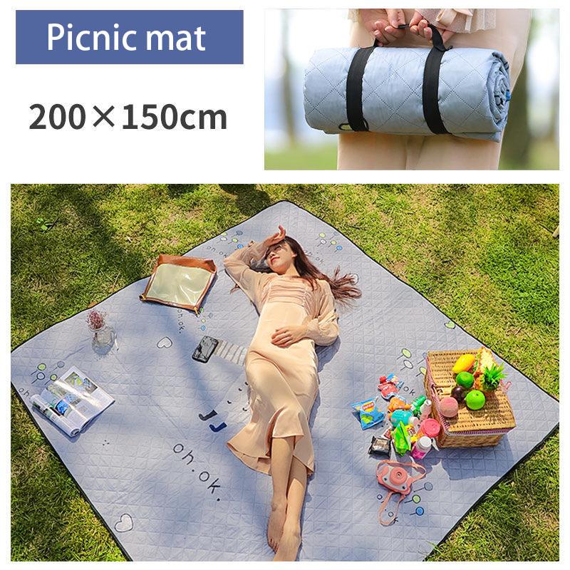 Outdoor Waterproof Padded Picnic Mat Machine Washable Picnic Cloth Moisture-proof Mat Picnic Outdoor Portable Lawn Mat