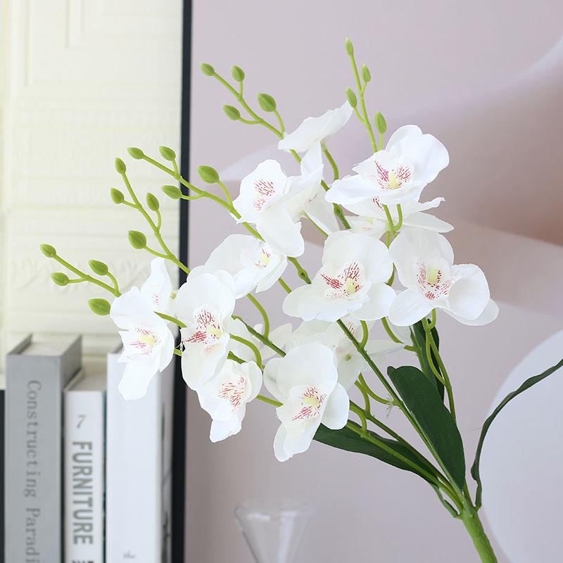 Phalaenopsis Simulation Flower Fake Flower Orchid Dining Table Flower Living Room Coffee Table Porch Furnishings Decorative Floral Ornaments