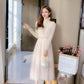 Spring and Autumn Knitted Dresses Are Thin Temperament Tops Tulle Skirts Women's Sweater Skirts