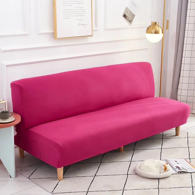 Armless Sofa Bed Covers Elastic Stretch Futon Slipcover Loveseat Couch Protector Home Decor