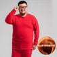 Winter Thermal Underwear Plus Fertilizer Plus Size Men's Base Thickening Cotton Sweater Qiuyi Long Trousers