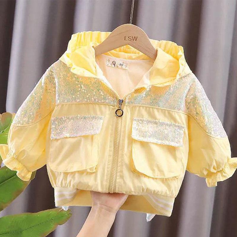 Girls' Autumn Jacket 2021 Little Wings Jacket Middle and Small Children Spring and Autumn Children's Clothes