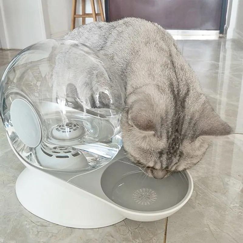 2.8L Automatic Pet Cat Water Fountain Dog Cat Pet Mute Drinker Feeder Bowl Pet Drinking Fountain Dispenser Automatic Water Replenishment