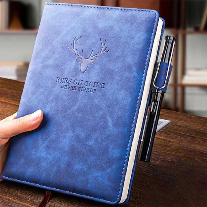 A5 Notebook Thickened Notepad Soft Leather Simple Diary Business Work Meeting Record Book