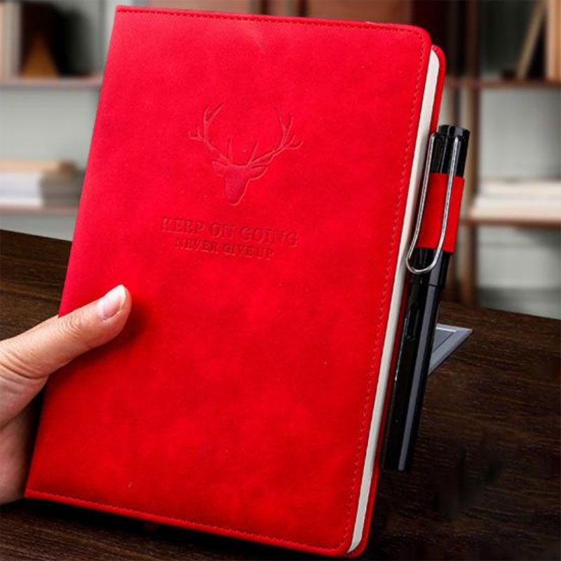 A5 Notebook Thickened Notepad Soft Leather Simple Diary Business Work Meeting Record Book