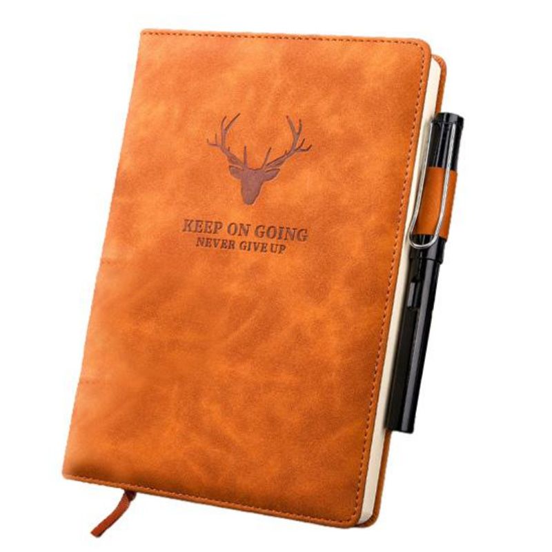 A5 Notebook Thickened Notepad Soft Leather Simple Diary Business Work Meeting Record Book